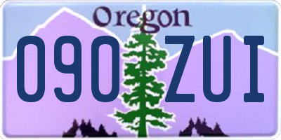 OR license plate 090ZUI
