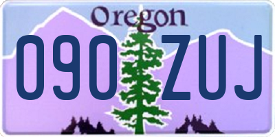 OR license plate 090ZUJ