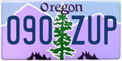 OR license plate 090ZUP