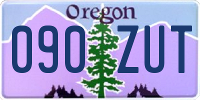 OR license plate 090ZUT