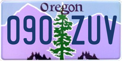 OR license plate 090ZUV