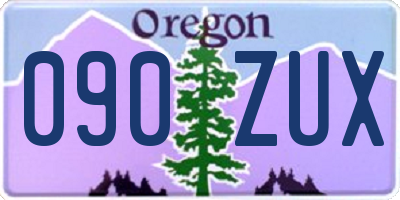 OR license plate 090ZUX