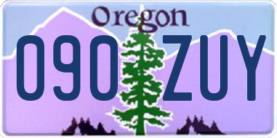 OR license plate 090ZUY