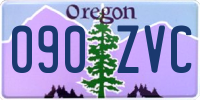 OR license plate 090ZVC