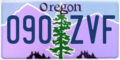 OR license plate 090ZVF