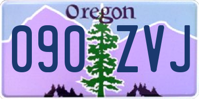 OR license plate 090ZVJ