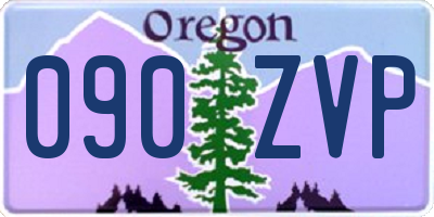 OR license plate 090ZVP