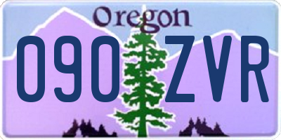 OR license plate 090ZVR