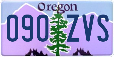 OR license plate 090ZVS