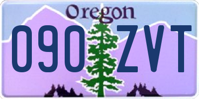 OR license plate 090ZVT