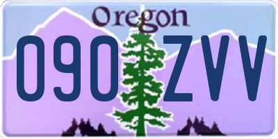 OR license plate 090ZVV