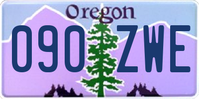 OR license plate 090ZWE