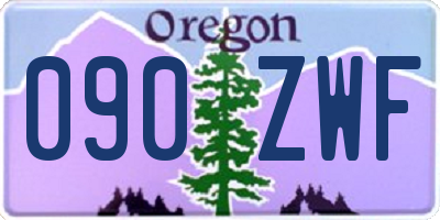 OR license plate 090ZWF