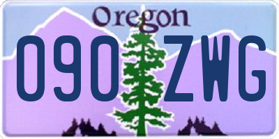 OR license plate 090ZWG