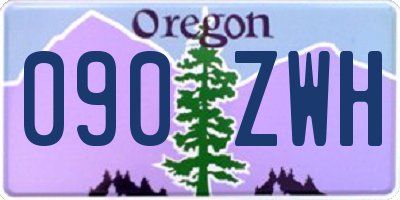 OR license plate 090ZWH