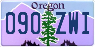 OR license plate 090ZWI