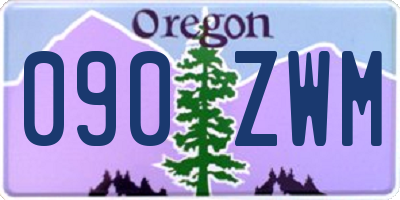 OR license plate 090ZWM
