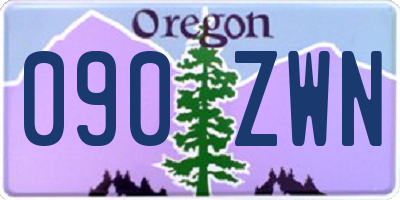 OR license plate 090ZWN