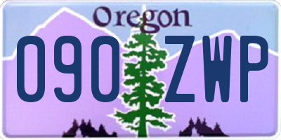 OR license plate 090ZWP