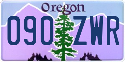 OR license plate 090ZWR