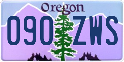 OR license plate 090ZWS