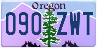 OR license plate 090ZWT