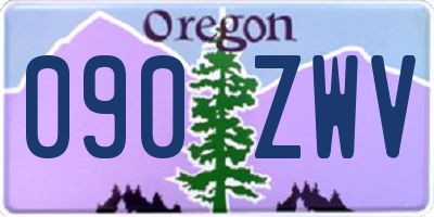 OR license plate 090ZWV