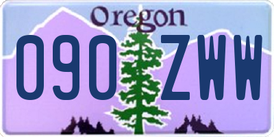 OR license plate 090ZWW