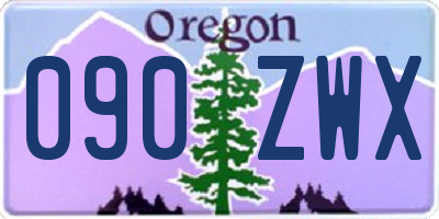 OR license plate 090ZWX