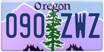 OR license plate 090ZWZ