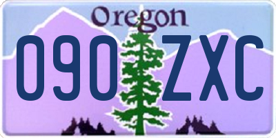 OR license plate 090ZXC