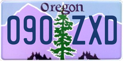 OR license plate 090ZXD