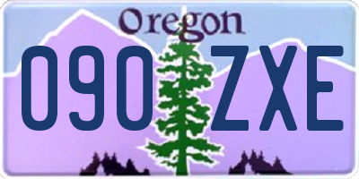 OR license plate 090ZXE