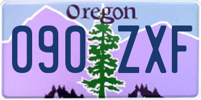 OR license plate 090ZXF
