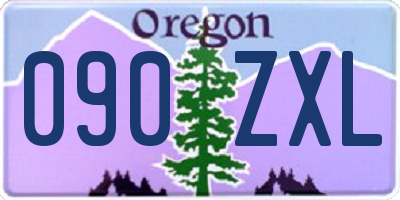 OR license plate 090ZXL