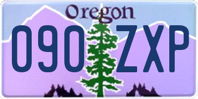 OR license plate 090ZXP