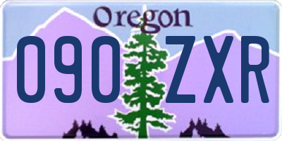 OR license plate 090ZXR