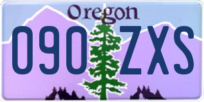 OR license plate 090ZXS