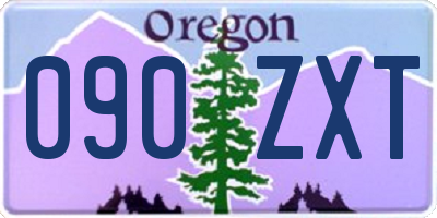 OR license plate 090ZXT