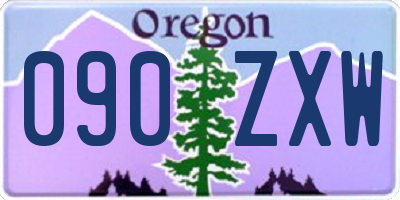 OR license plate 090ZXW