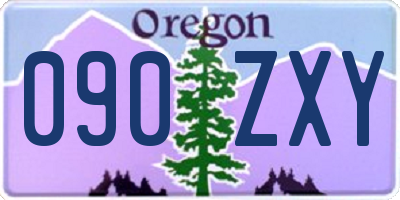 OR license plate 090ZXY