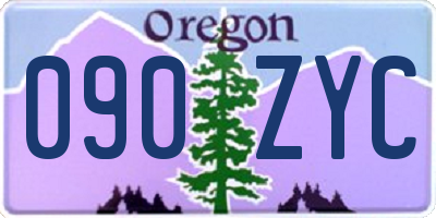 OR license plate 090ZYC
