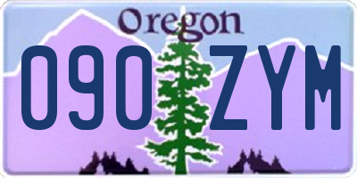 OR license plate 090ZYM