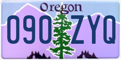 OR license plate 090ZYQ