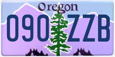 OR license plate 090ZZB