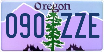 OR license plate 090ZZE