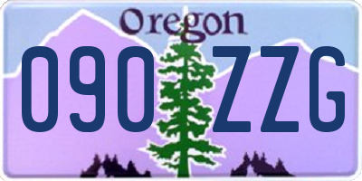 OR license plate 090ZZG