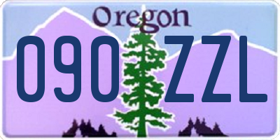 OR license plate 090ZZL