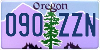 OR license plate 090ZZN