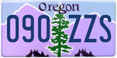OR license plate 090ZZS